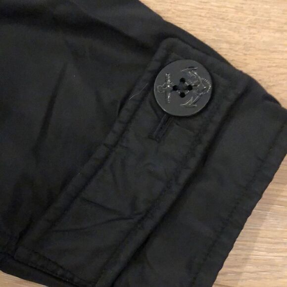 Women’s Banana Republic Black Nylon waterproof Button-Up Rain Jacket - Picture 3 of 8